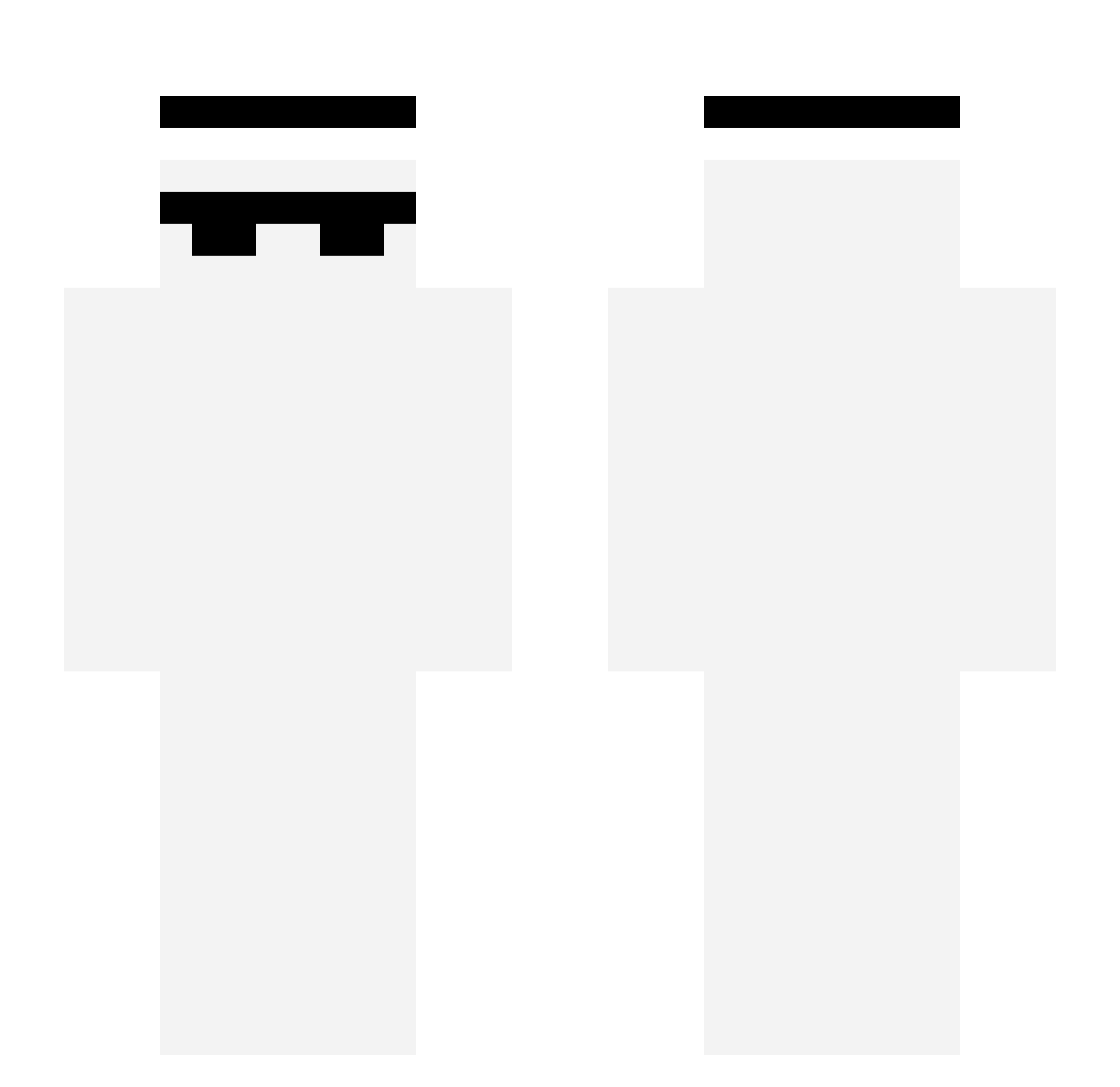 Herseyes Minecraft skin, front and back view