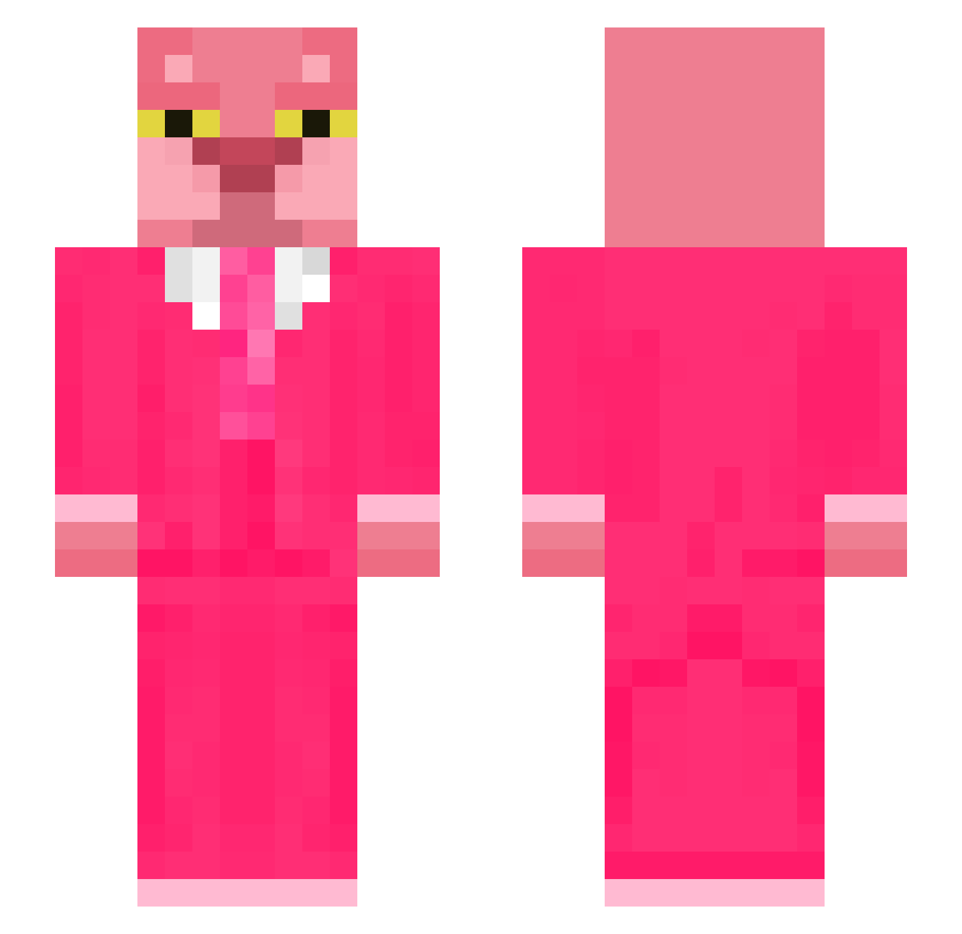 rainyHASHOD Minecraft skin, front and back view