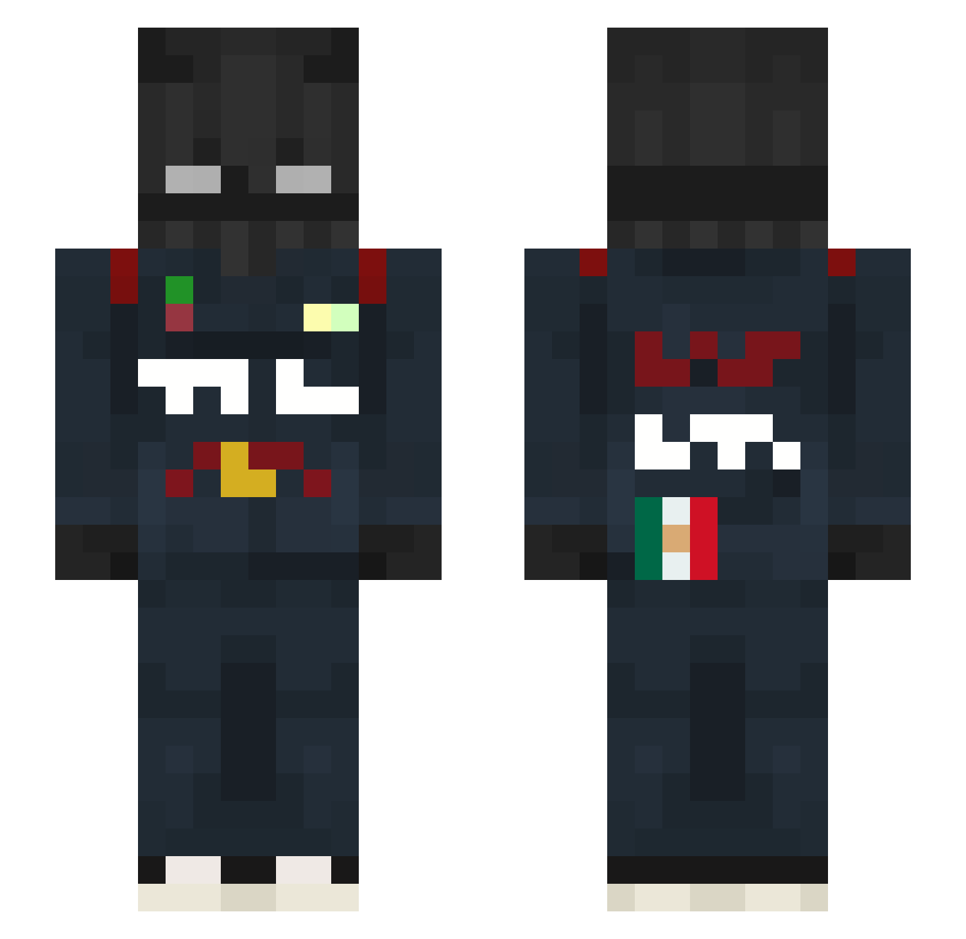 its_axell Minecraft skin, front and back view