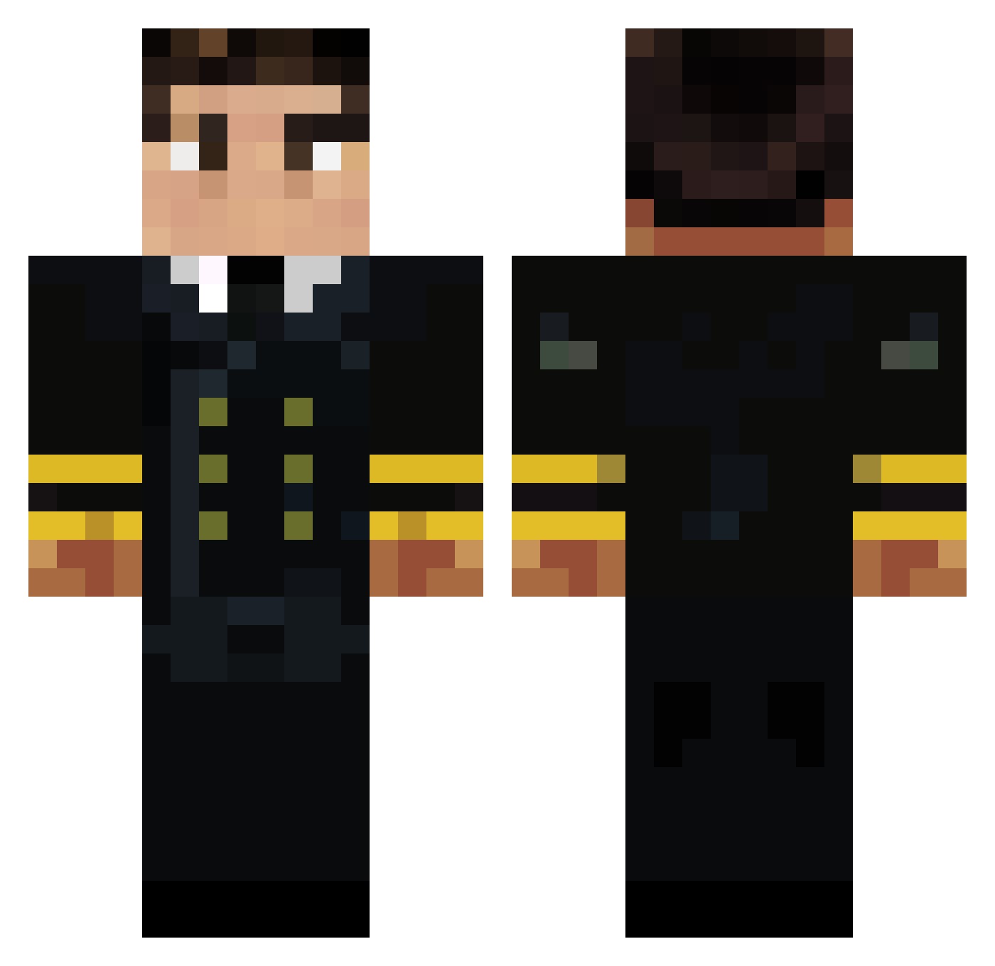 Woodsun_Easy Minecraft skin, front and back view
