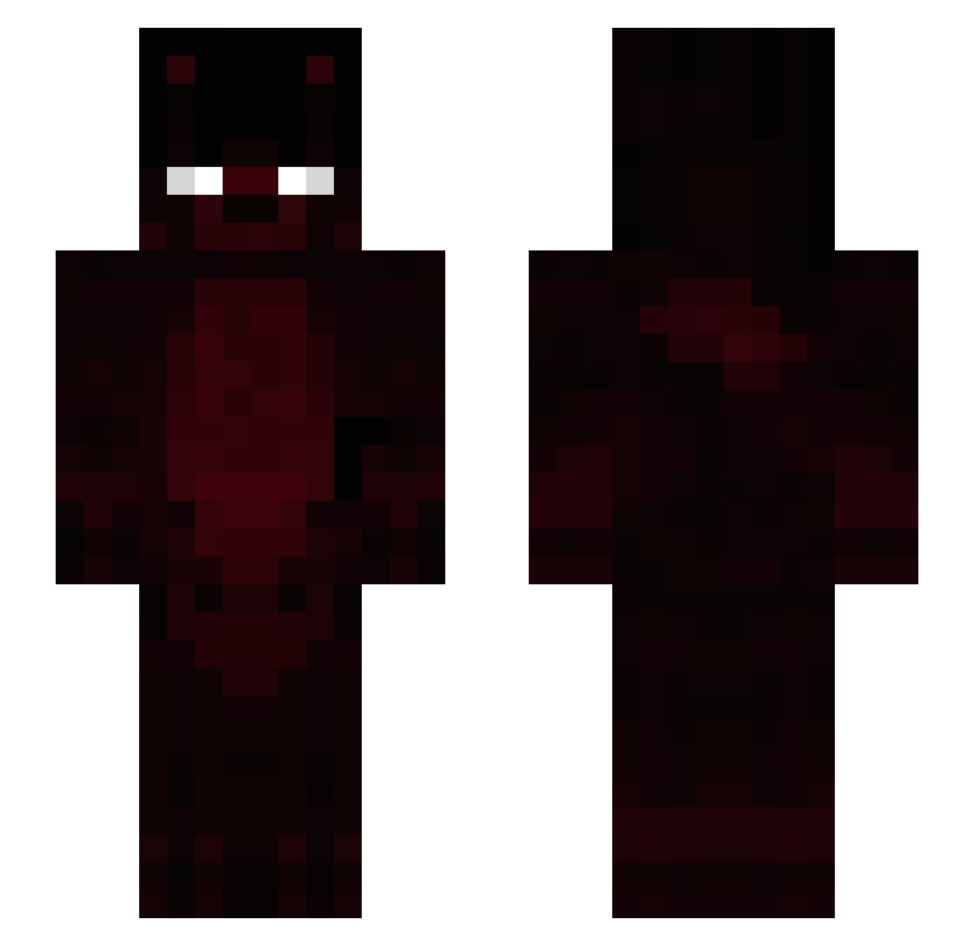 sorgfalt Minecraft skin, front and back view