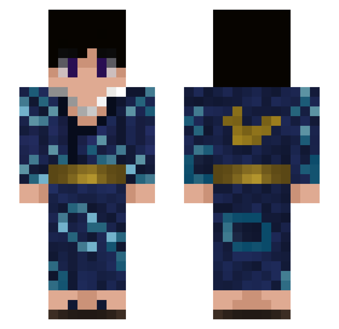 Matsu93 Minecraft skin, front and back view