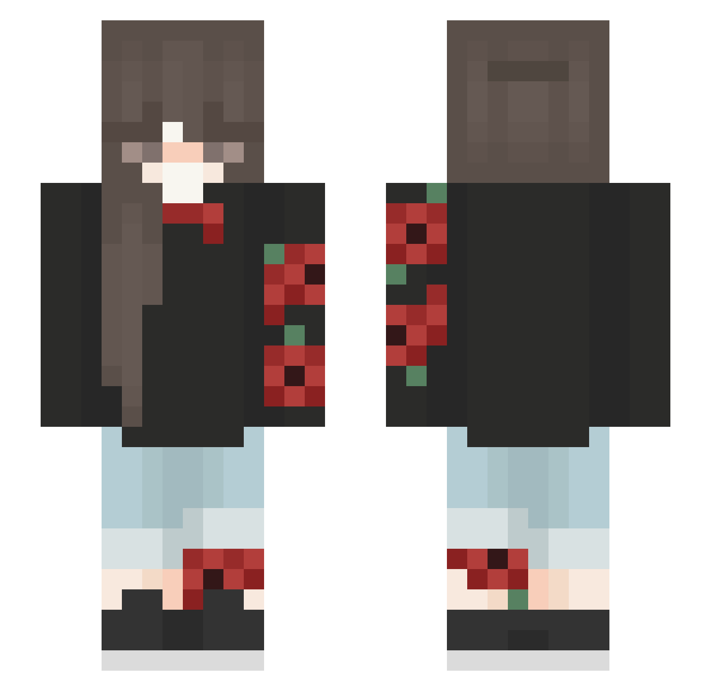 iFlqwer_ Minecraft skin, front and back view