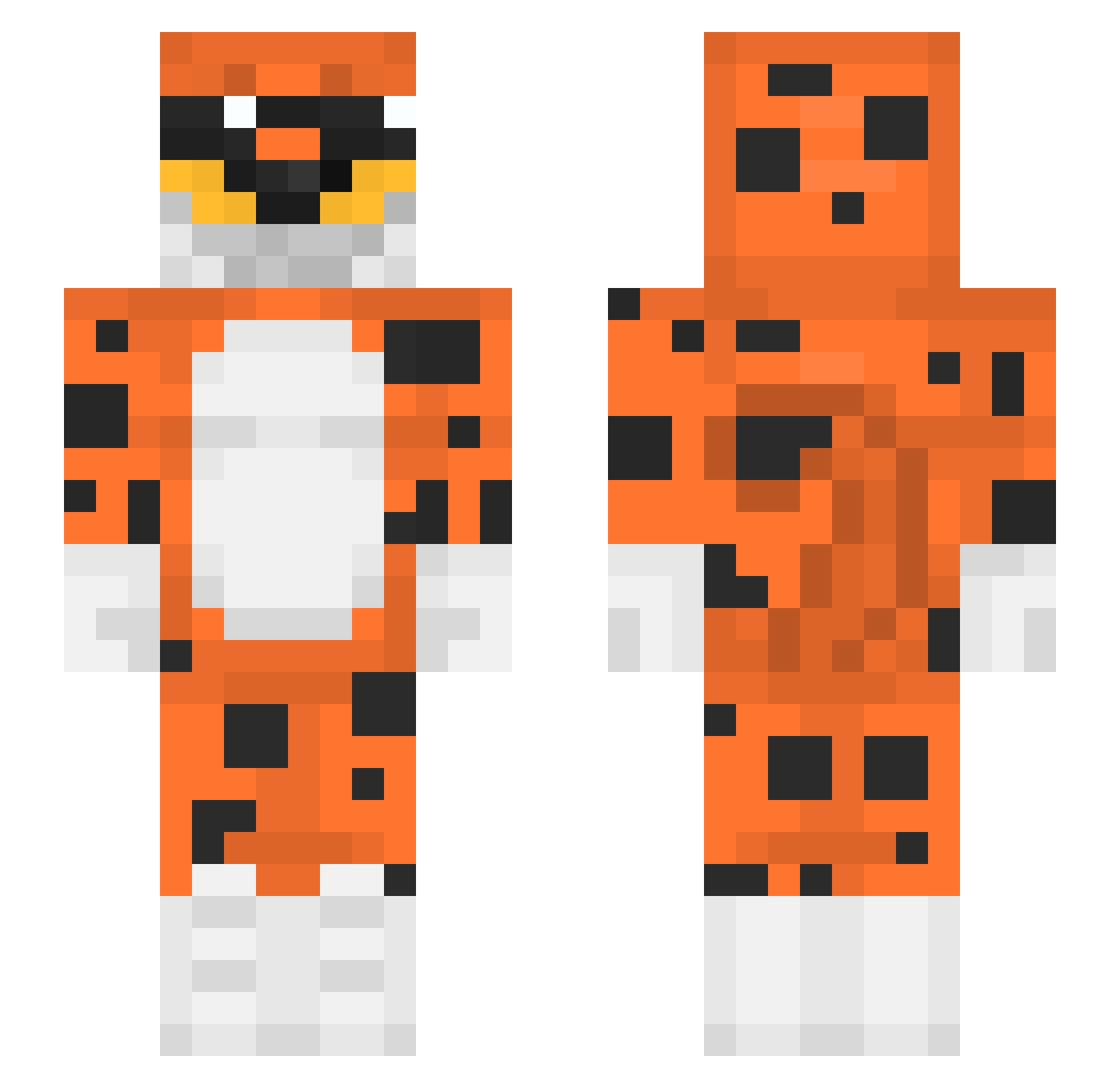ParnoCZzz Minecraft skin, front and back view