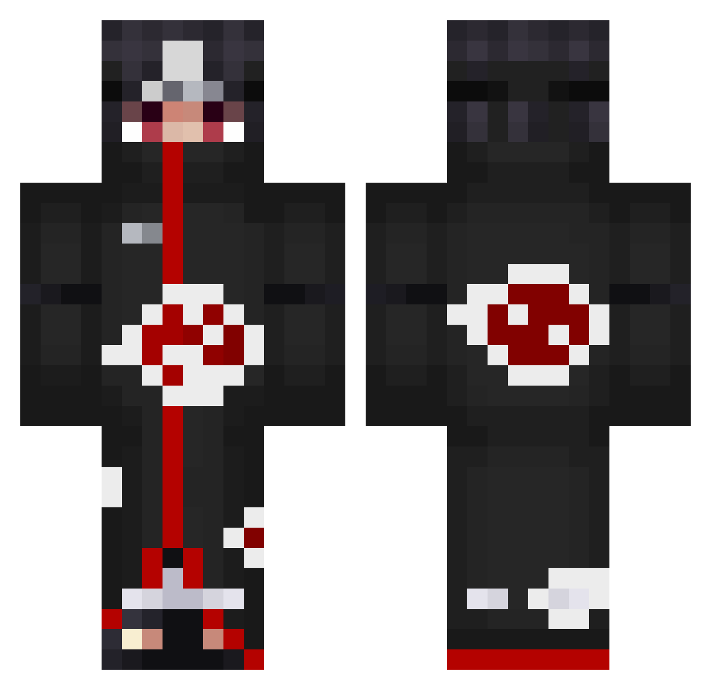 TrinceaKun Minecraft skin, front and back view