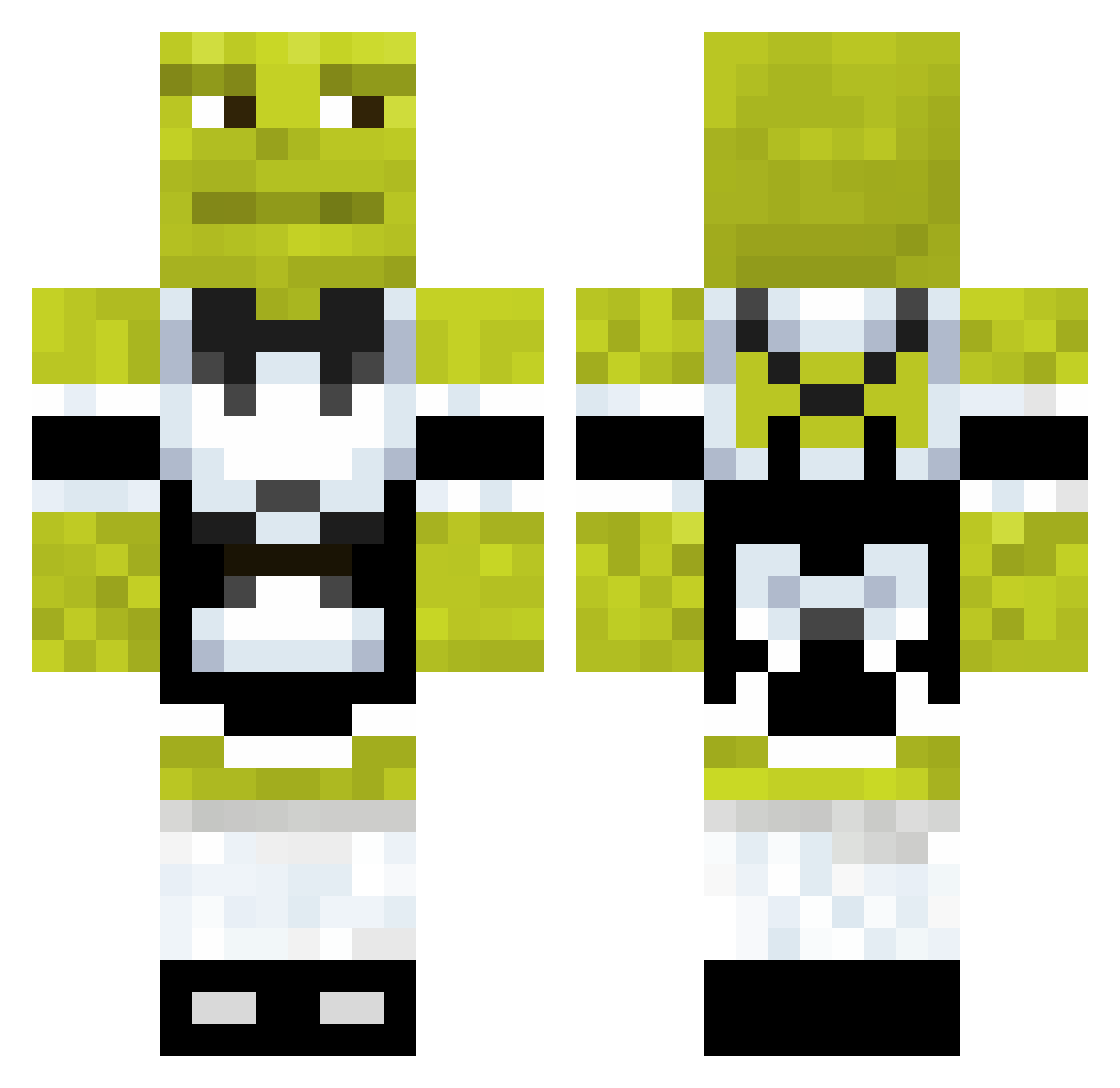 zephyrt Minecraft skin, front and back view