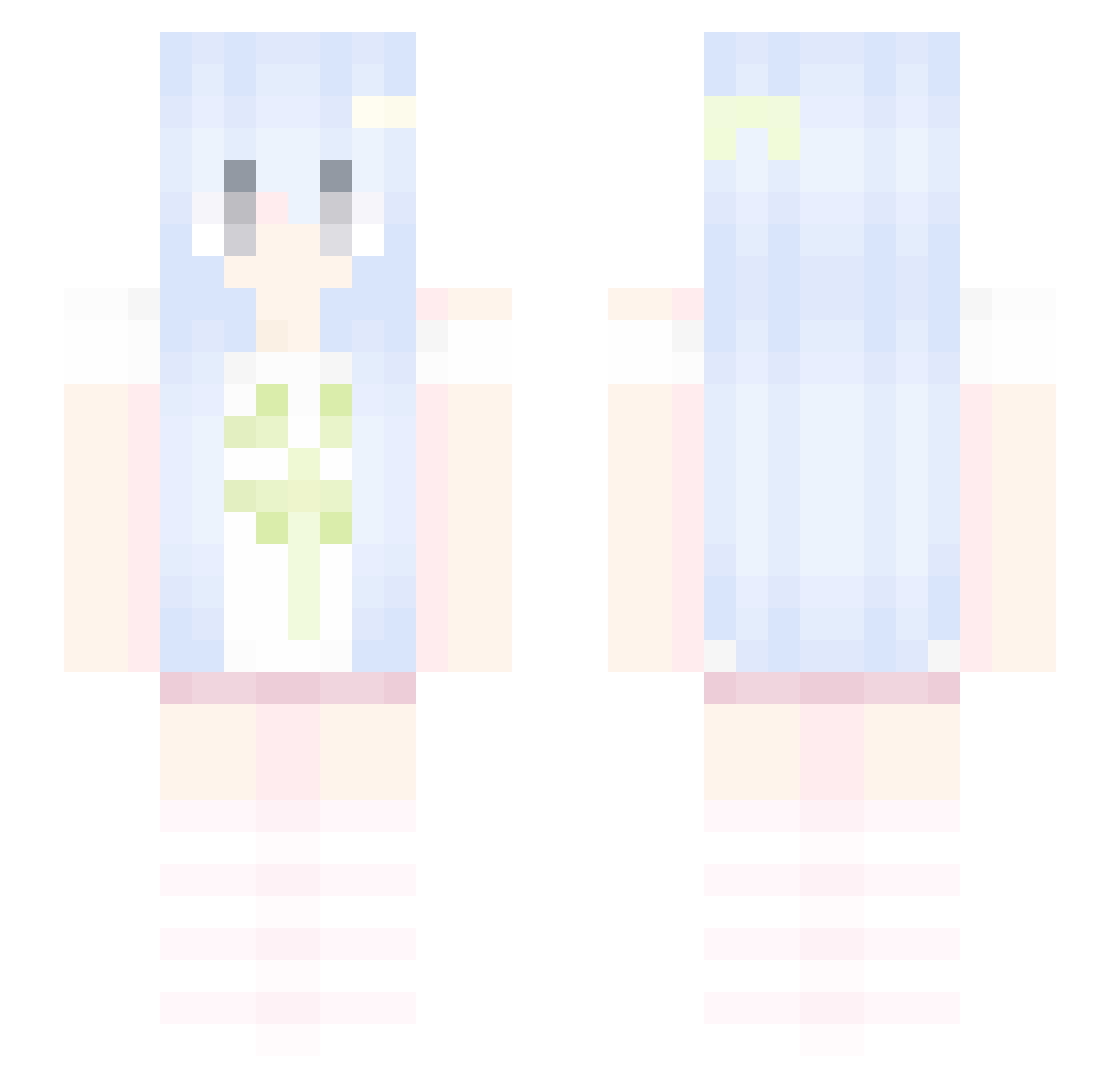 Sbus Minecraft skin, front and back view