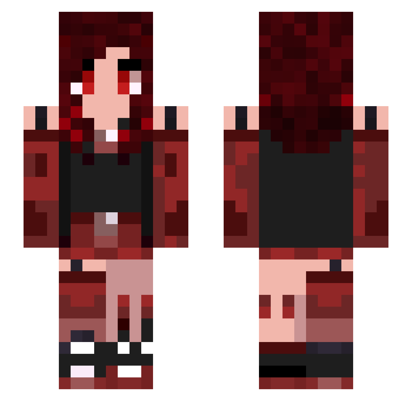 Carilyn Minecraft skin, front and back view