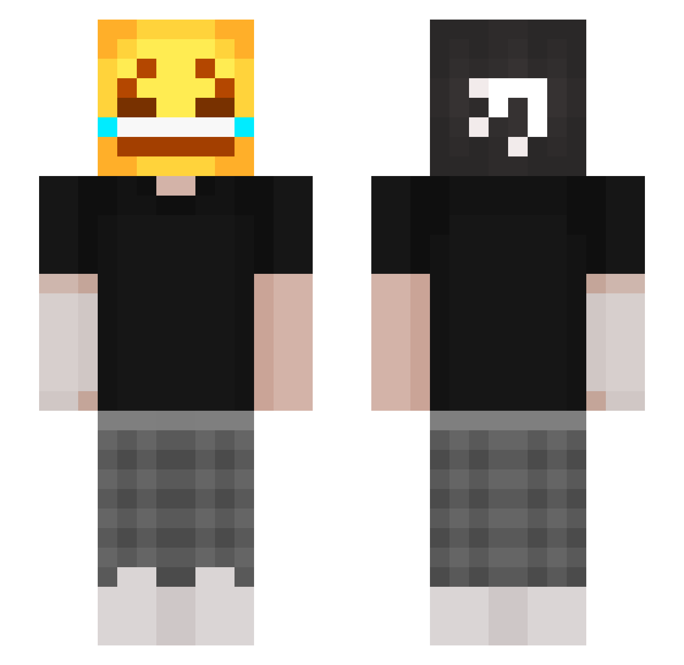 N0P4L Minecraft skin, front and back view