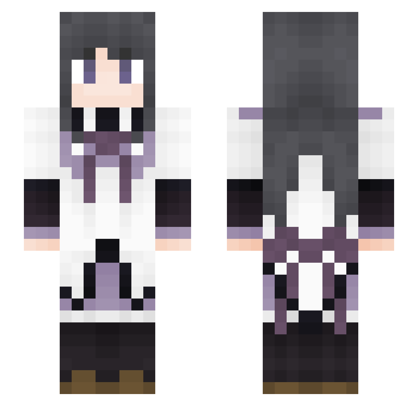 Chiv Minecraft skin, front and back view