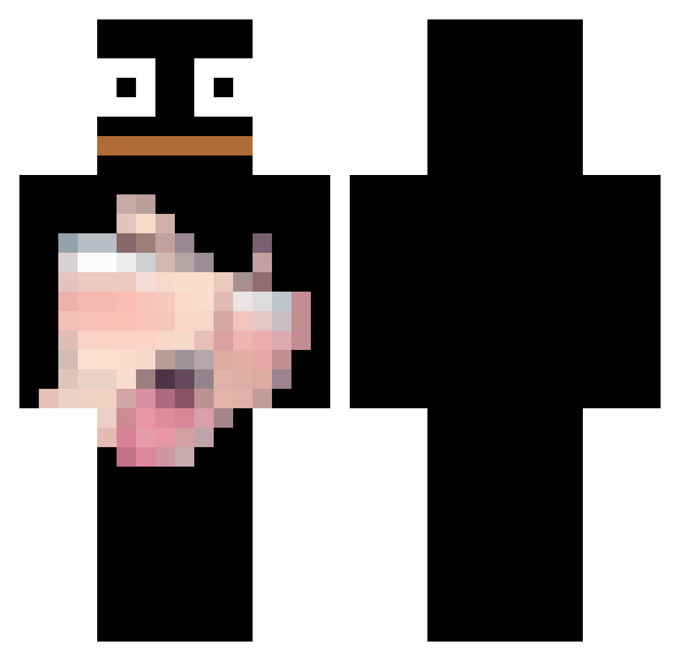 WeedEar Minecraft skin, front and back view