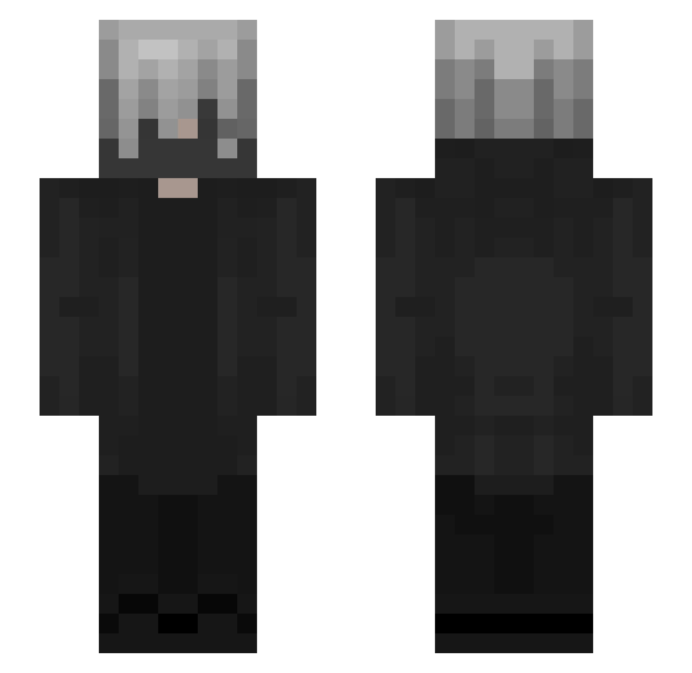 Tigsa Minecraft skin, front and back view