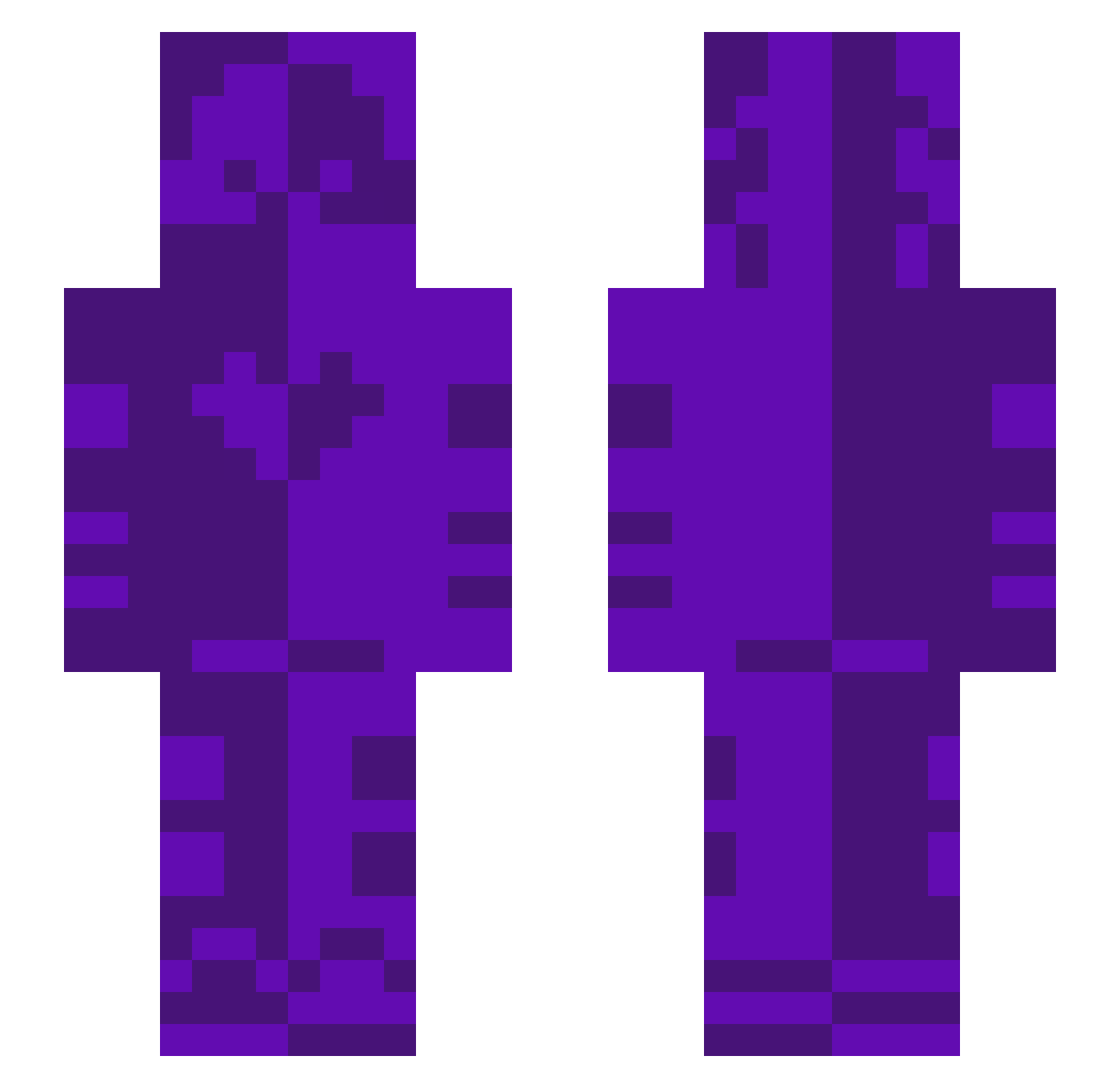Vayzie Minecraft skin, front and back view