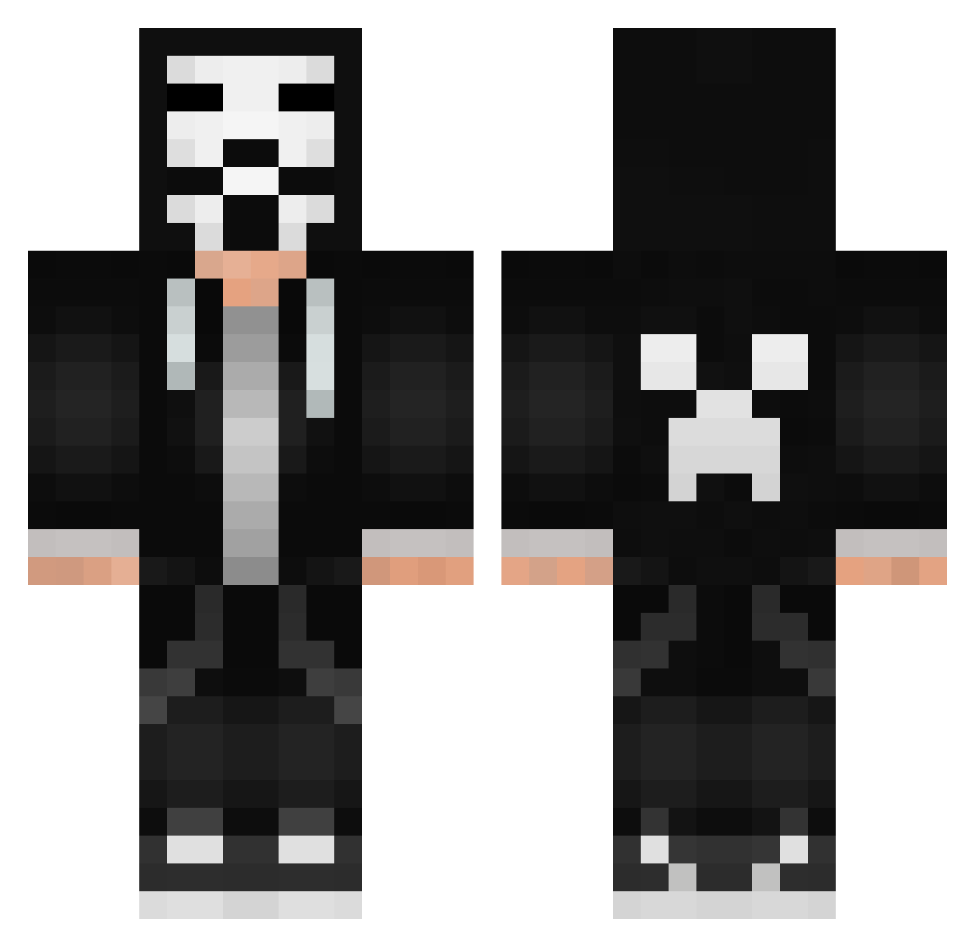 Koshiraru Minecraft skin, front and back view