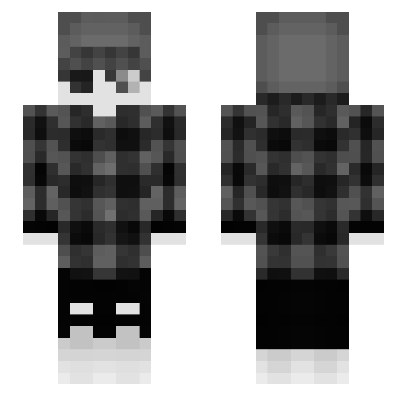 qodBelohnung Minecraft skin, front and back view