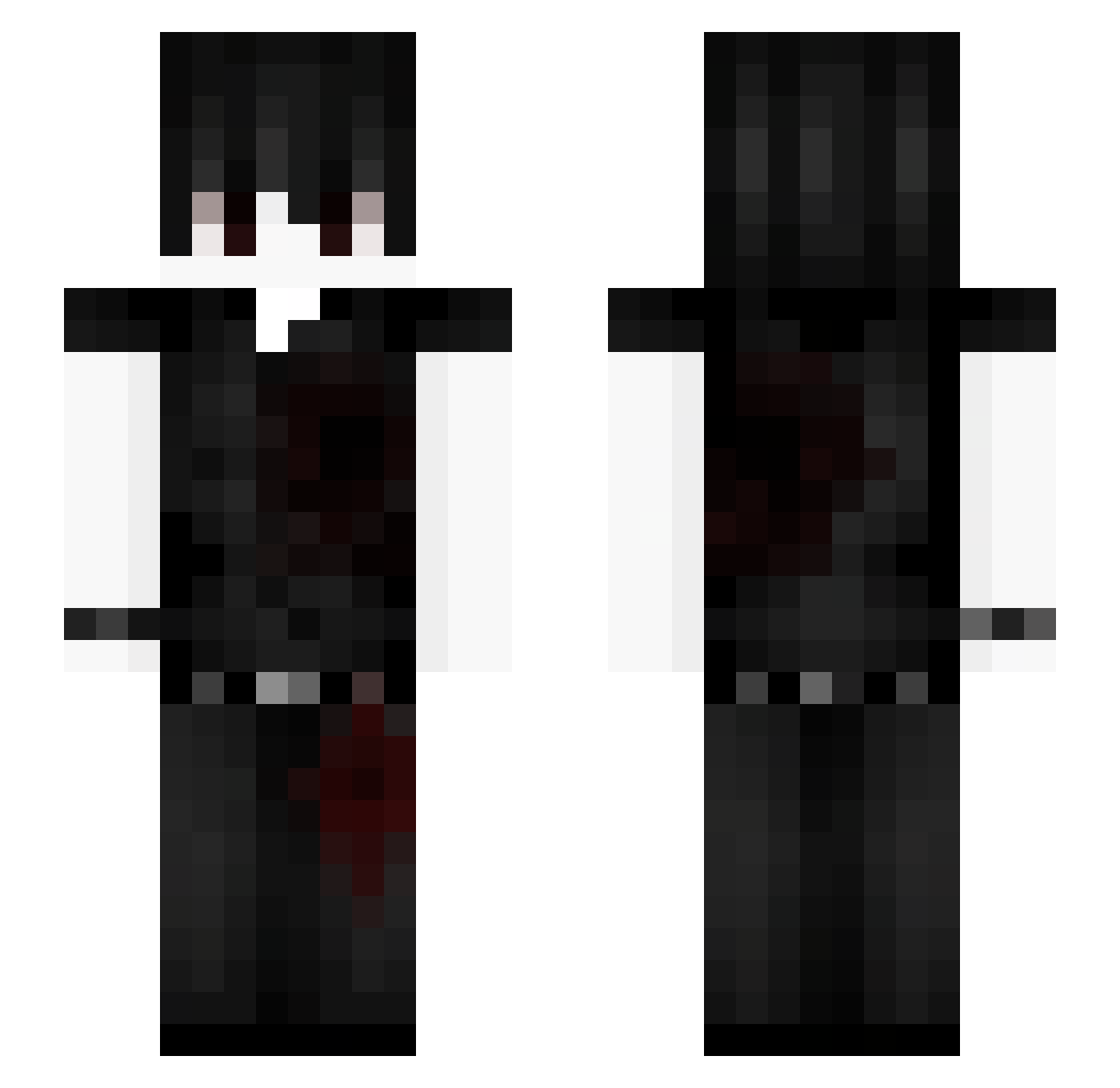 anymwre Minecraft skin, front and back view