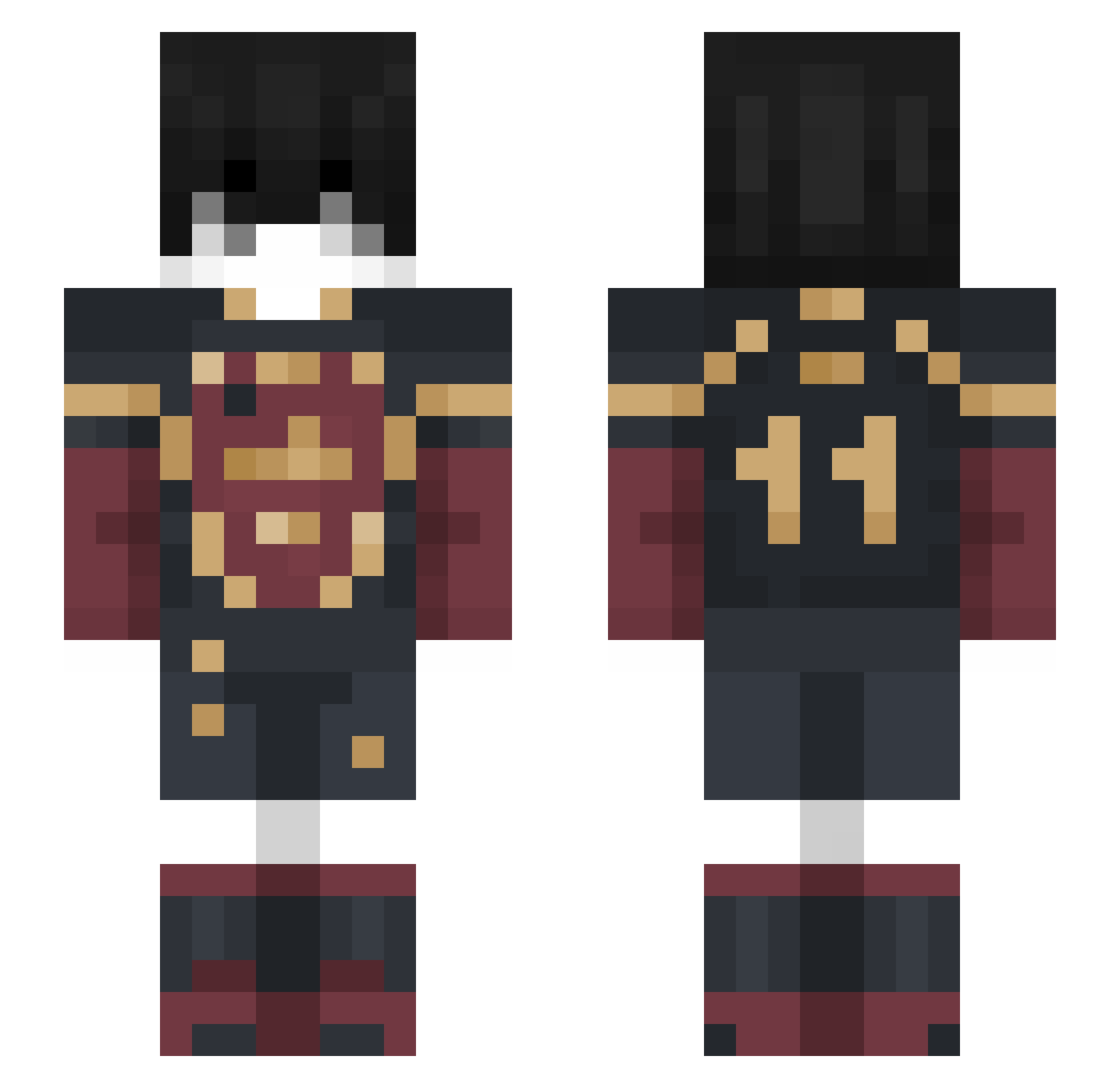 KansuFanDePawis Minecraft skin, front and back view