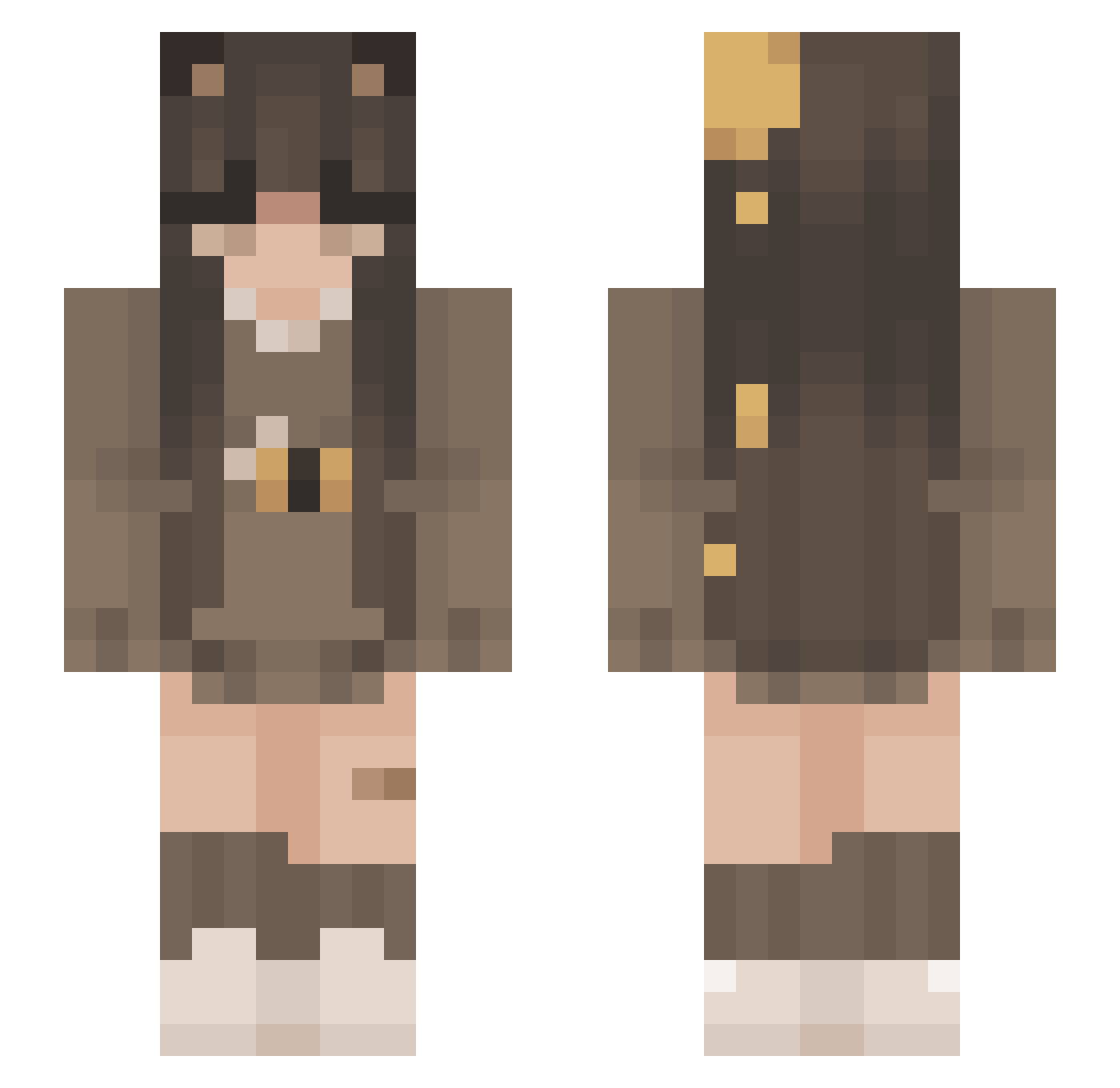 AlexTer17 Minecraft skin, front and back view