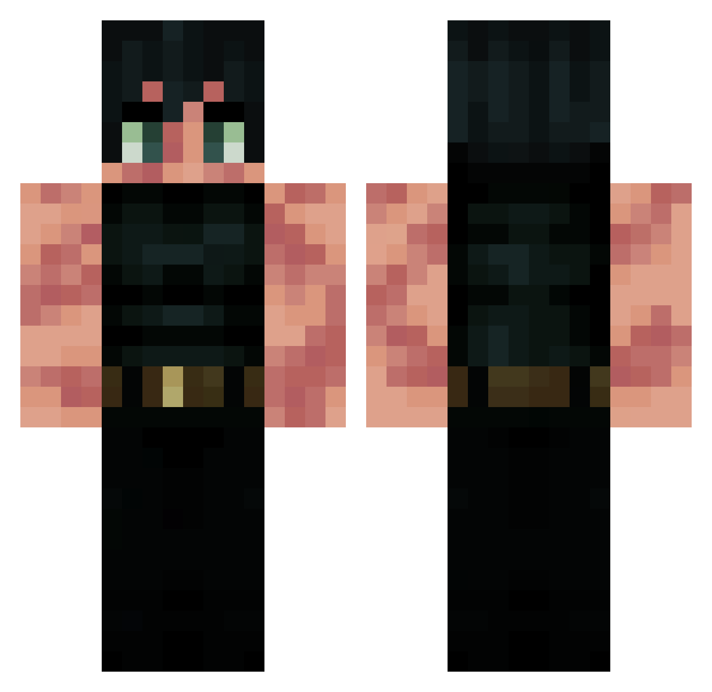 jellijei Minecraft skin, front and back view