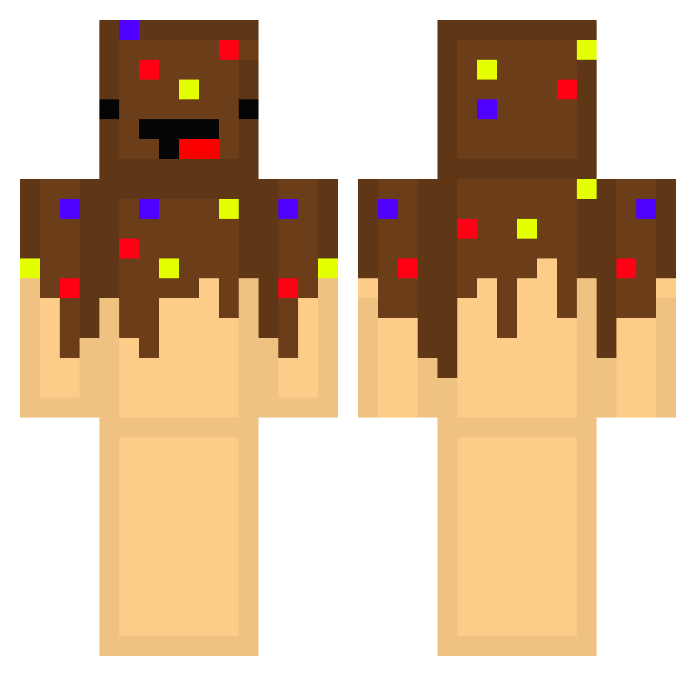 Lightningdonut21 Minecraft skin, front and back view