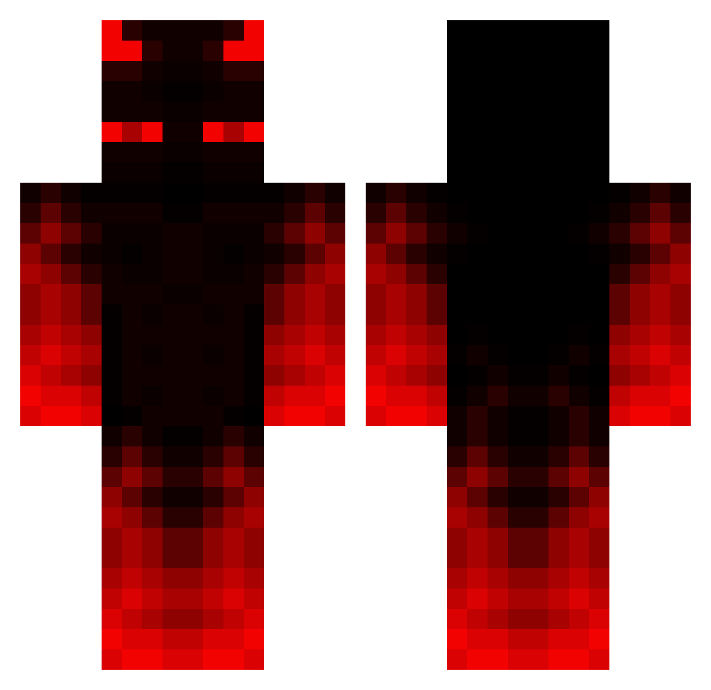 DragoNacho Minecraft skin, front and back view