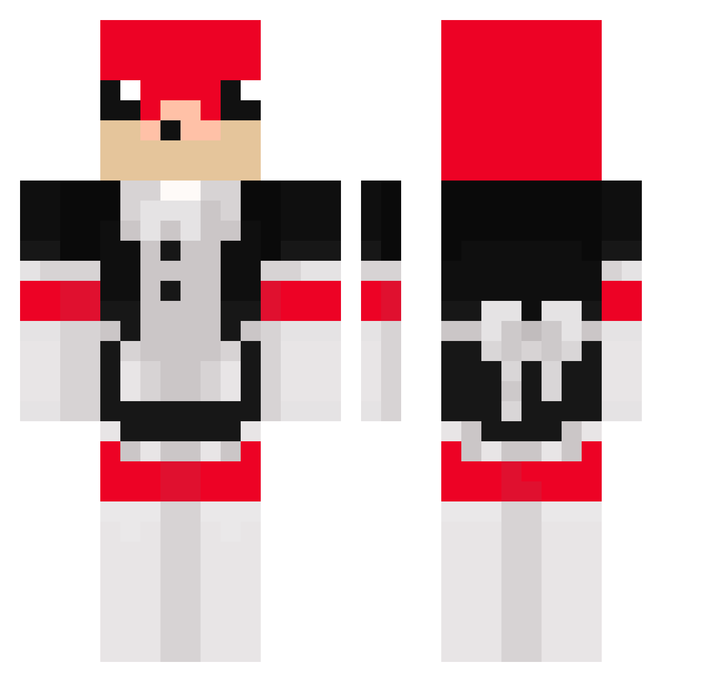 co9demt Minecraft skin, front and back view