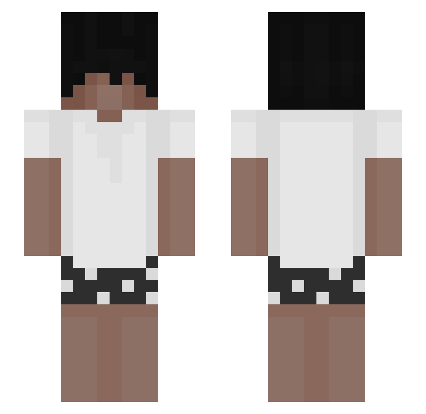 Ruudeuss Minecraft skin, front and back view