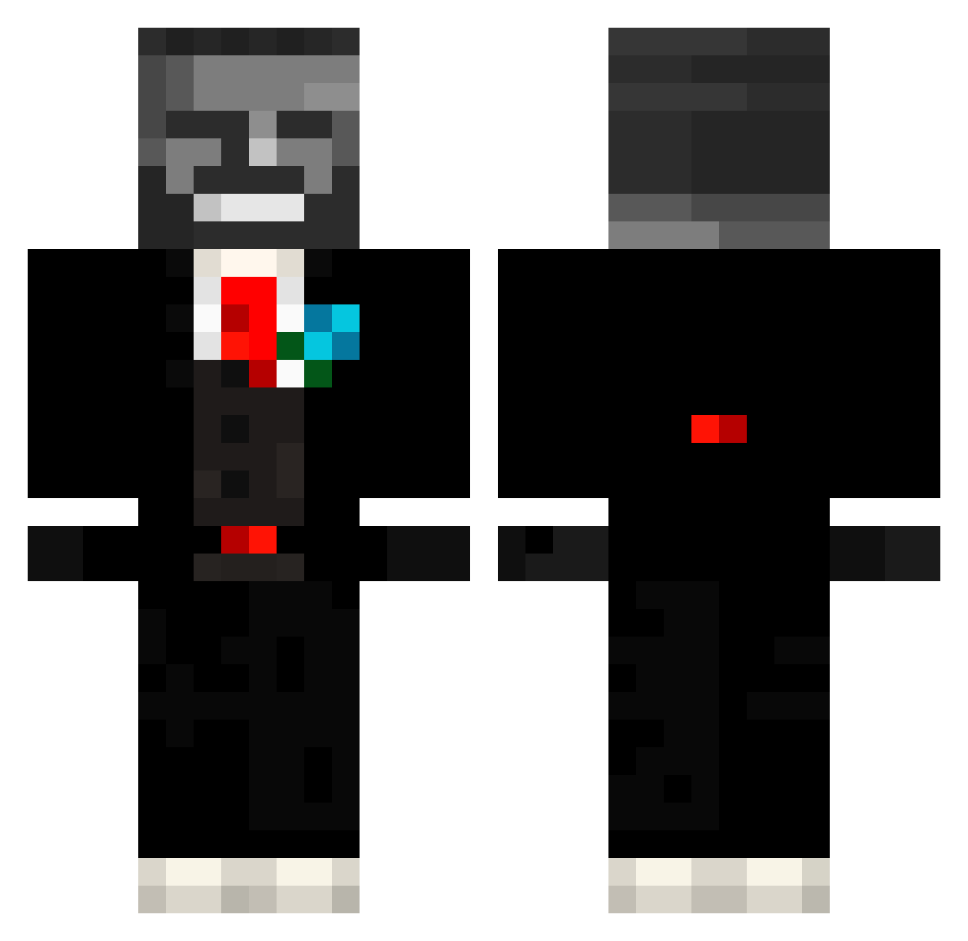 Destroller92 Minecraft skin, front and back view