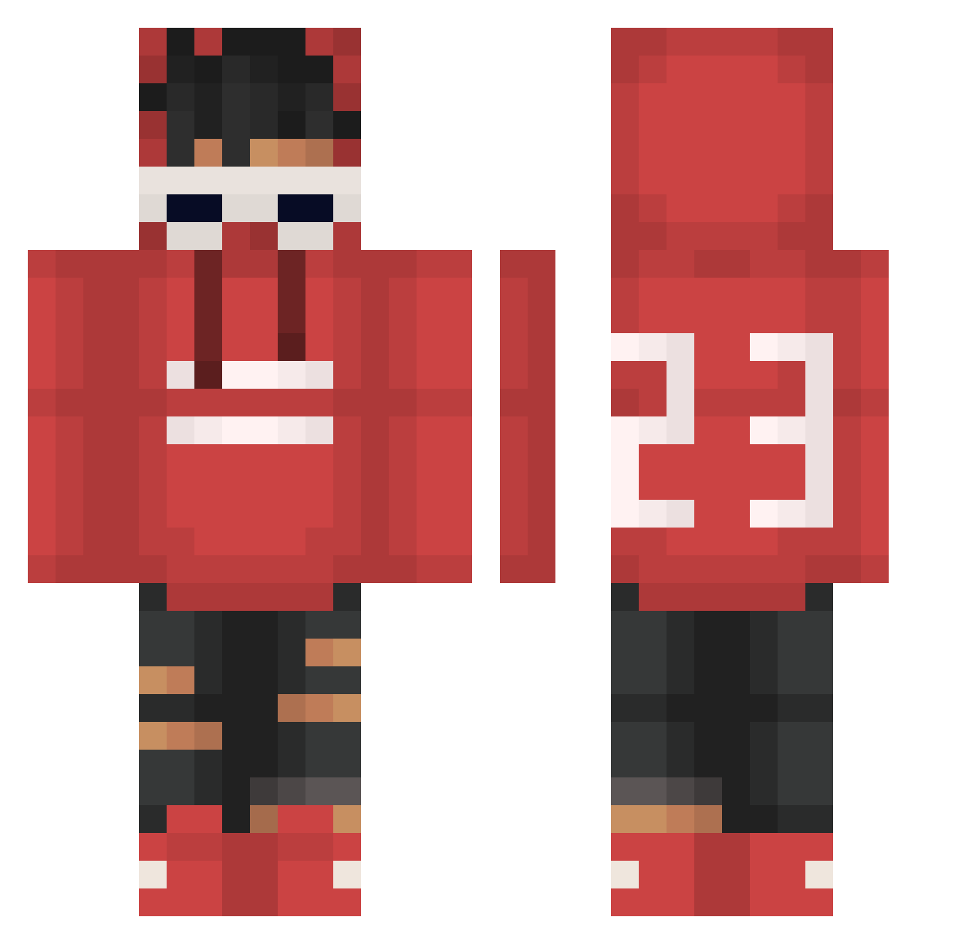 TheLiryzML2020 Minecraft skin, front and back view