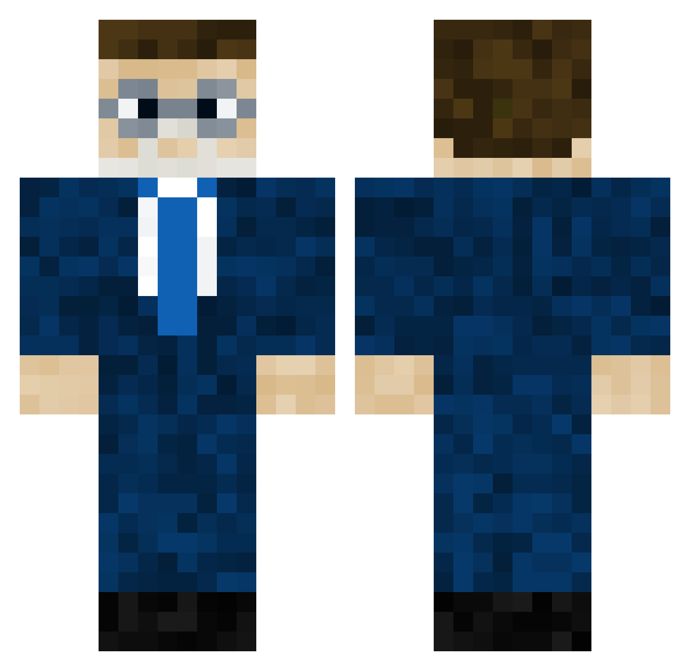 SpectrumD Minecraft skin, front and back view