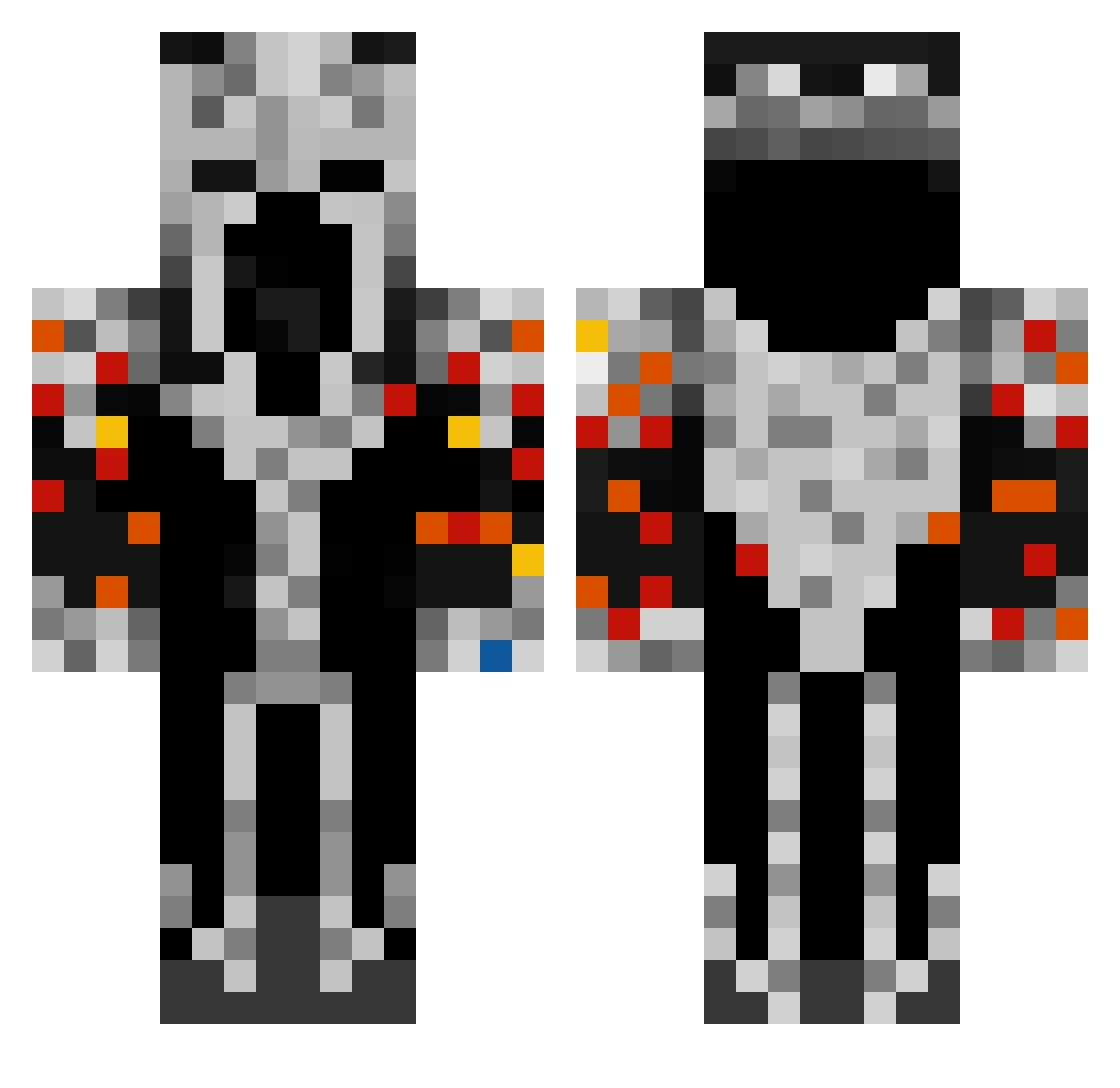 Kalyptras Minecraft skin, front and back view