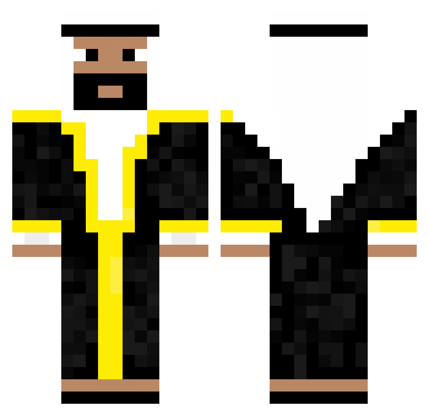 JacobChadwick Minecraft skin, front and back view
