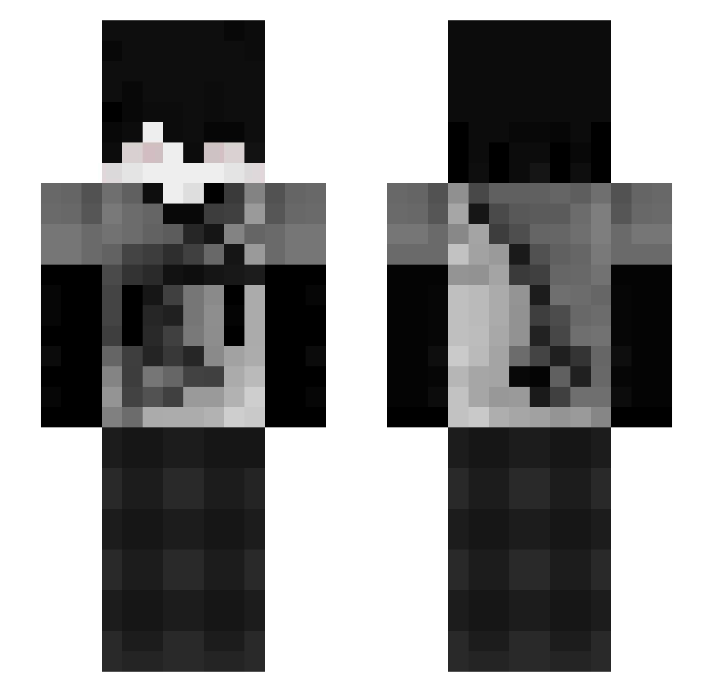 Strxet Minecraft skin, front and back view