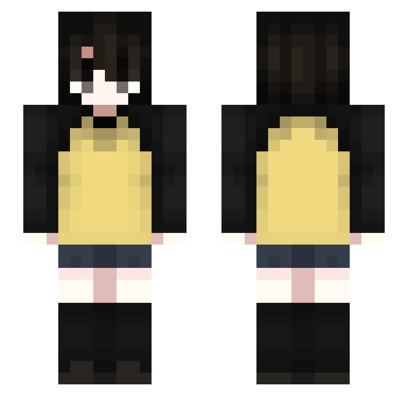 TamakiKotatsuUWU Minecraft skin, front and back view