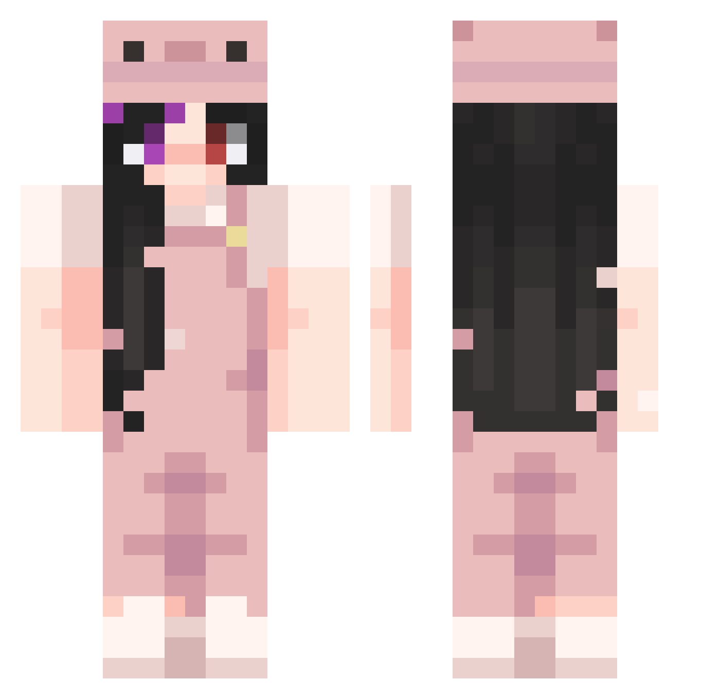 Drizzlezzz Minecraft skin, front and back view
