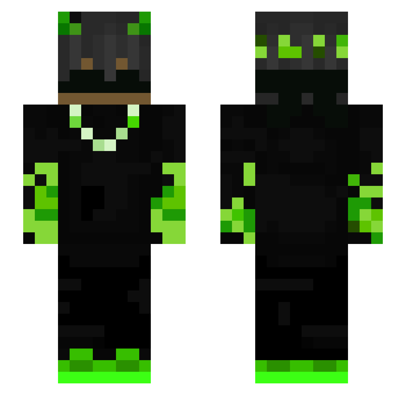 jubileelin Minecraft skin, front and back view