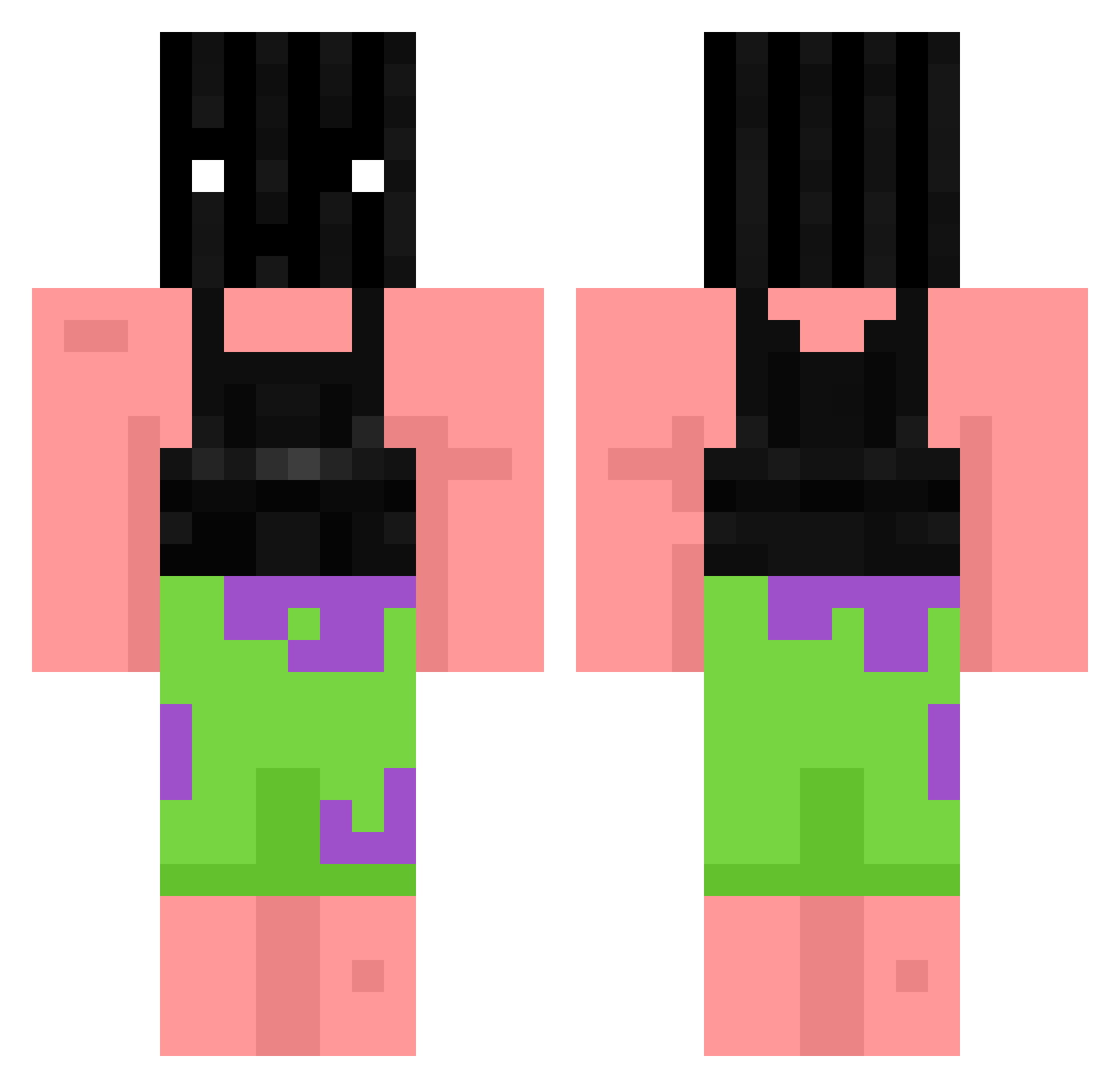 gqwt Minecraft skin, front and back view