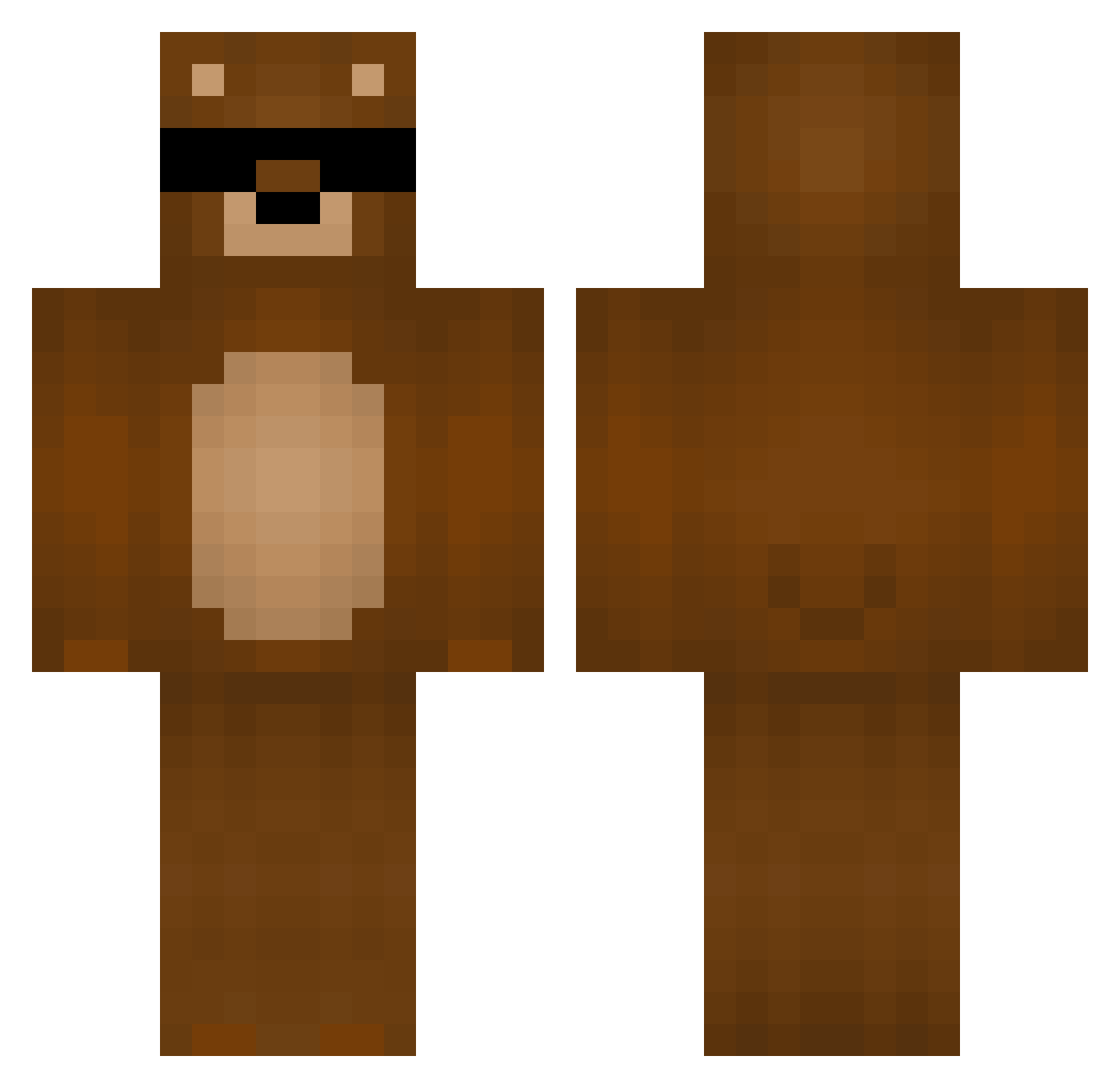 Quinn3 Minecraft skin, front and back view