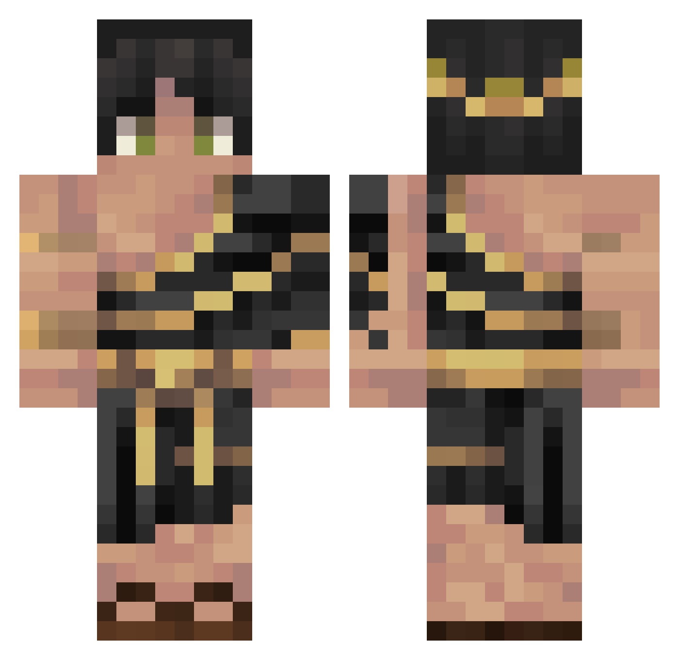 HiImAyu_ Minecraft skin, front and back view