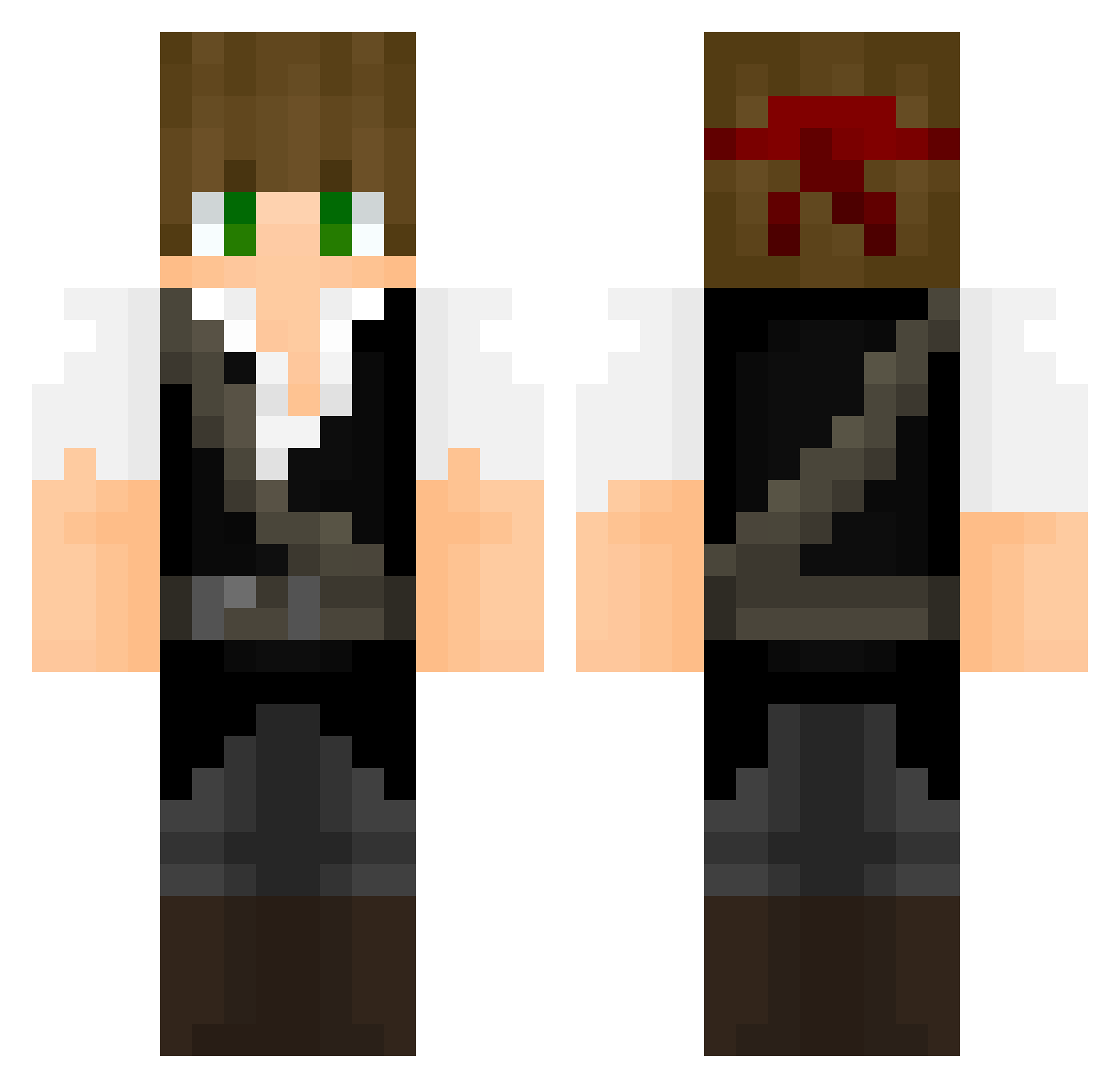 Tenchi Minecraft skin, front and back view