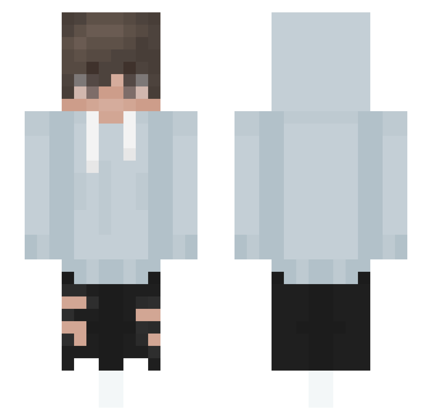 Xrfore Minecraft skin, front and back view