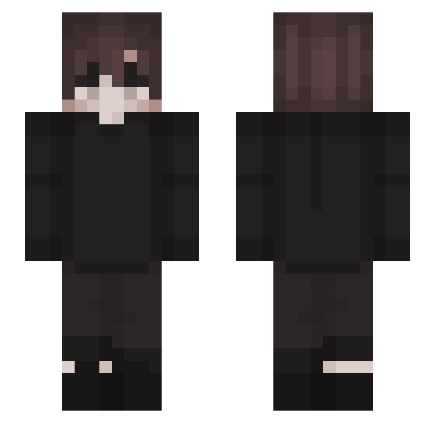 sup3rw0f Minecraft skin, front and back view