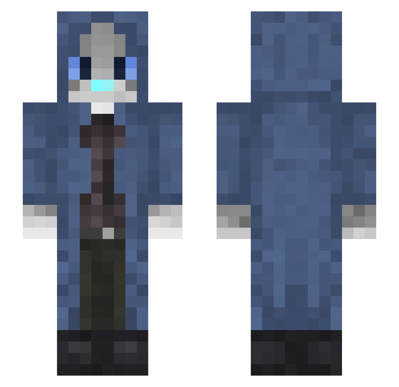 ipeca Minecraft skin, front and back view