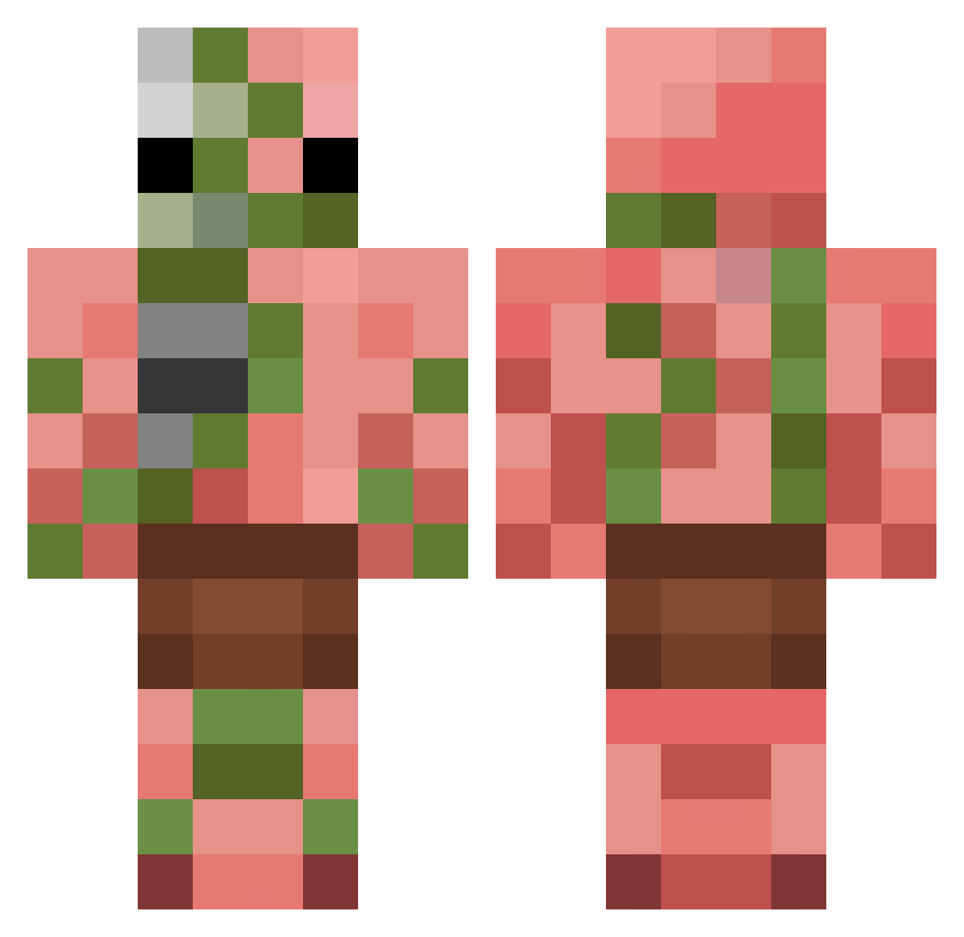 MINEPIXEL_ Minecraft skin, front and back view
