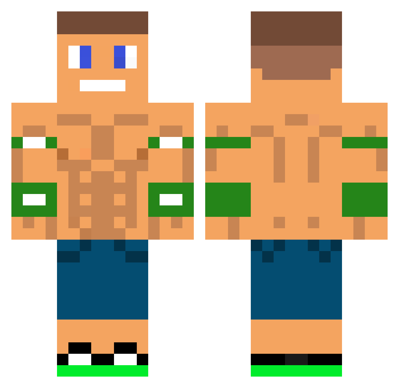 JeepneyGuy Minecraft skin, front and back view