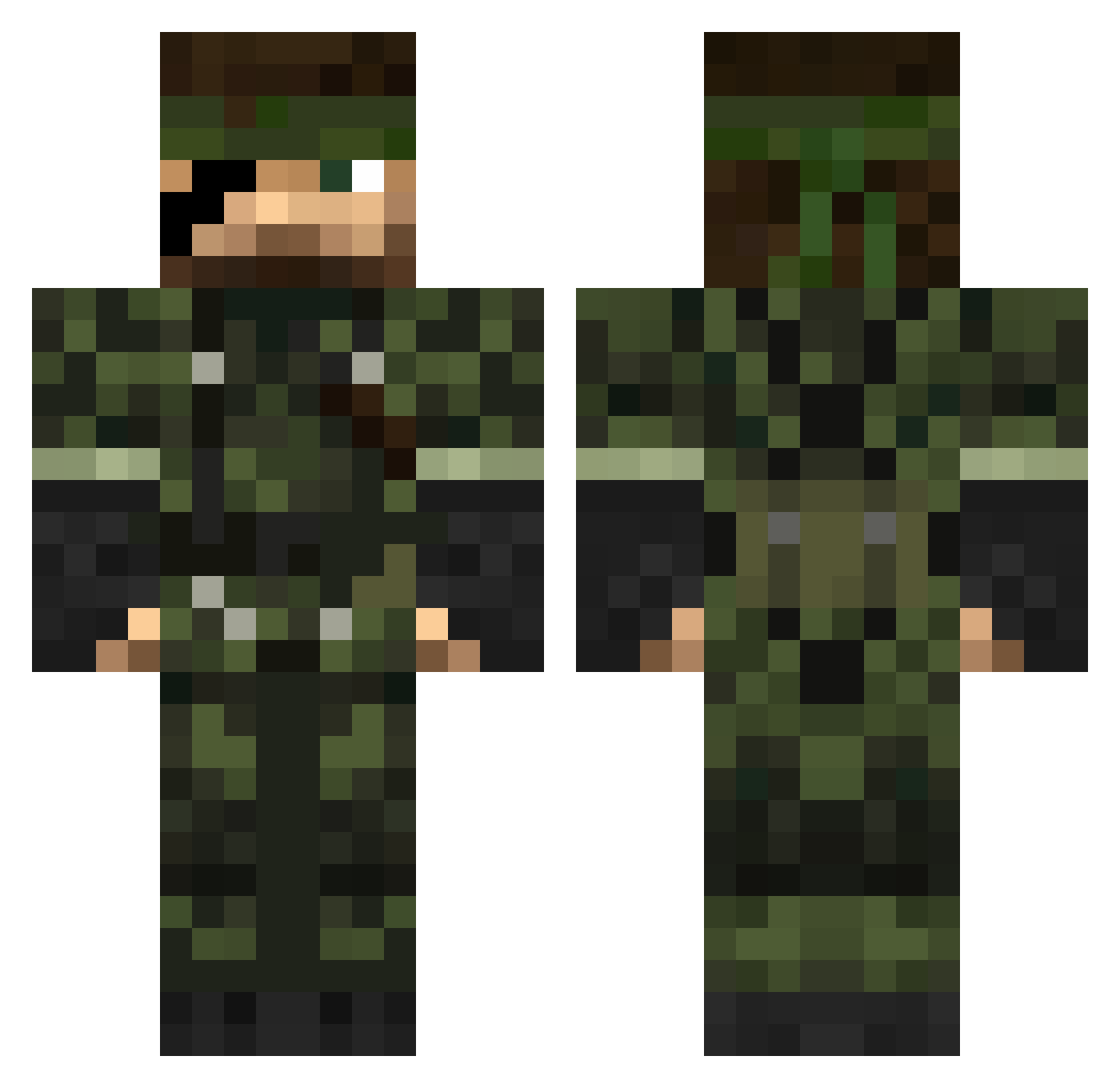 JUNZU_ Minecraft skin, front and back view