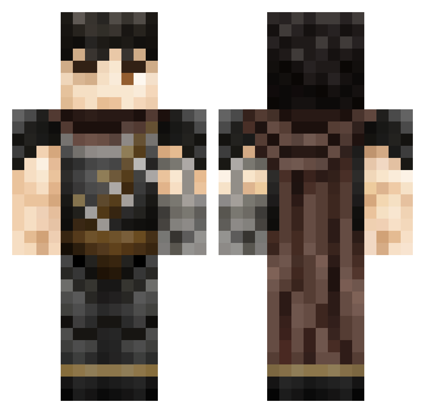 Cookie_Eater_x3 Minecraft skin, front and back view