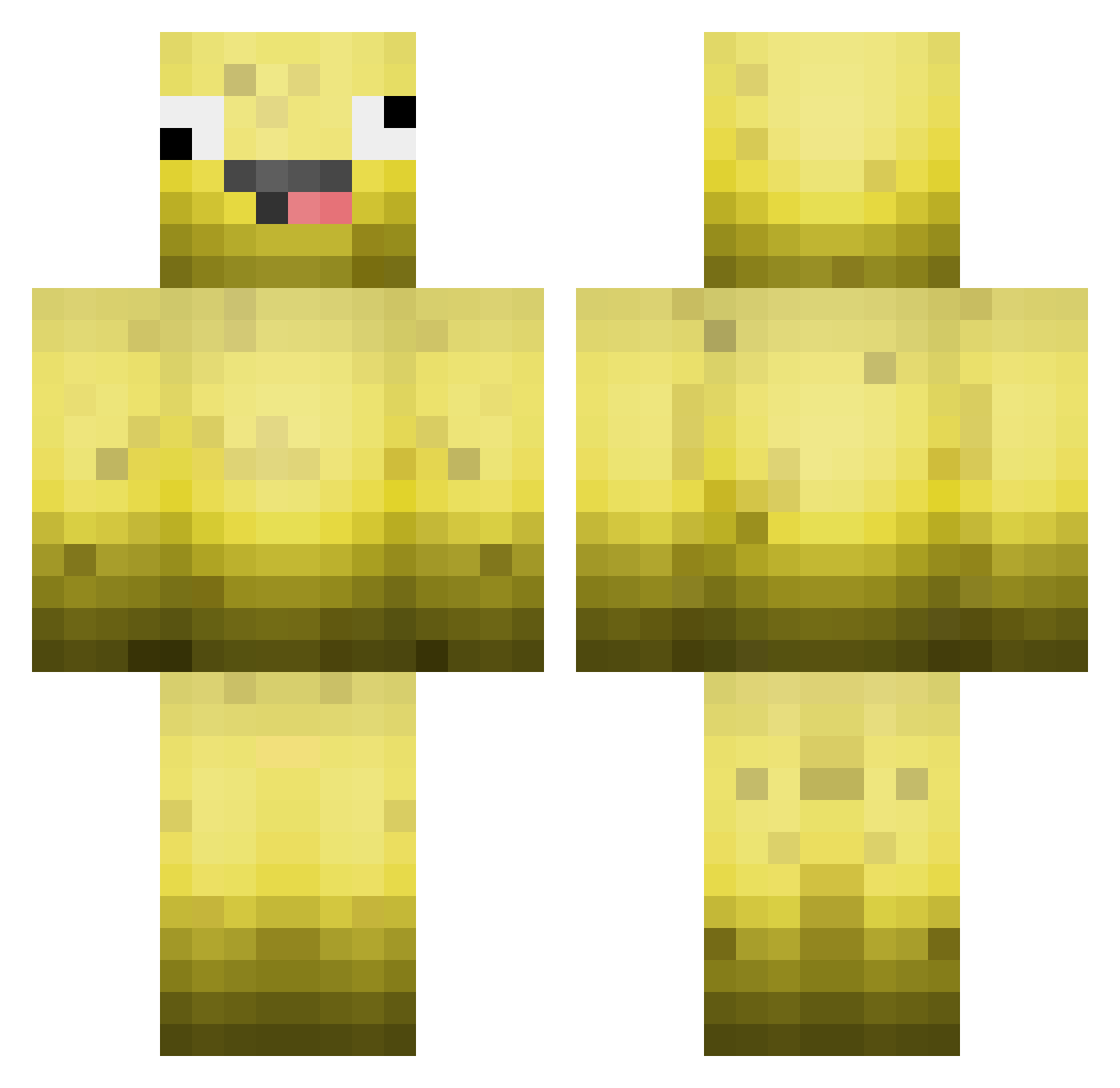 Carina Minecraft skin, front and back view