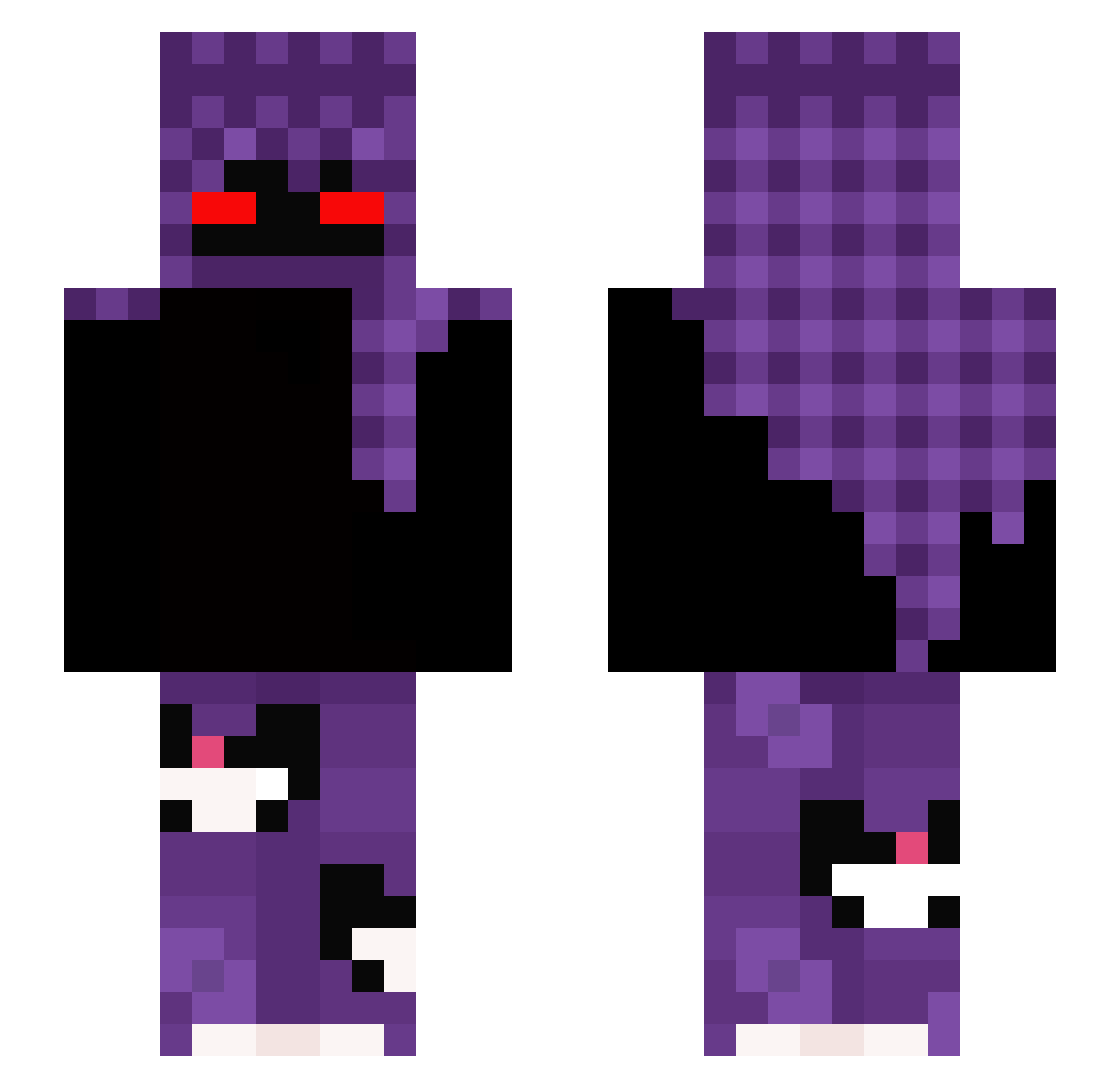 JShenk Minecraft skin, front and back view