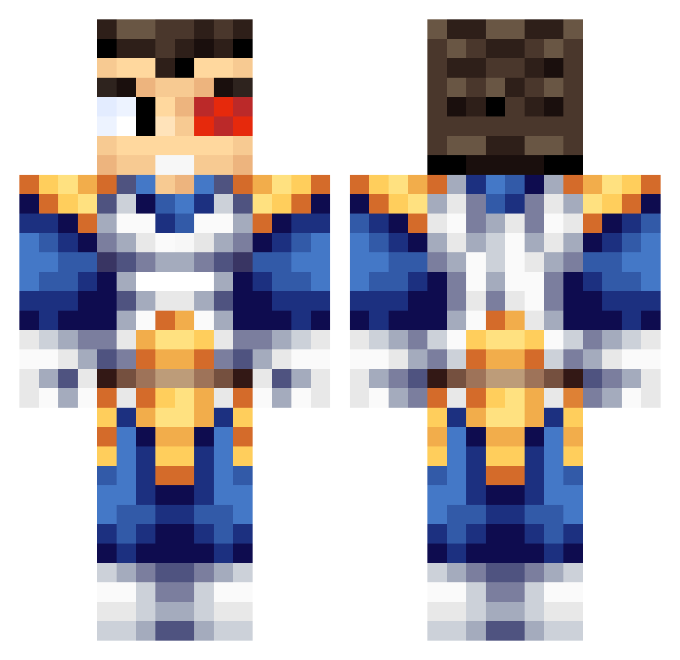 MrALVARO23 Minecraft skin, front and back view